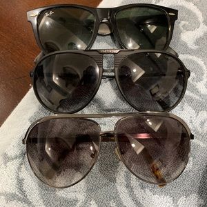 Carrera, Rayban, and Forever 21 Sunglasses.